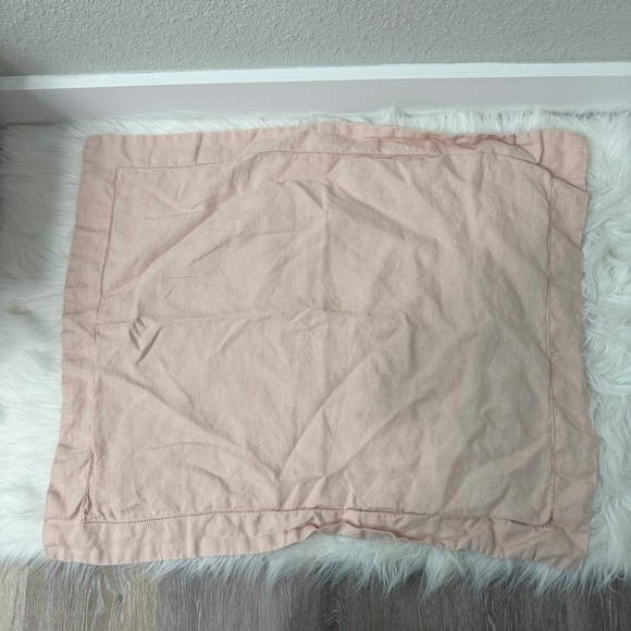 Pottery Barn Belgian Flax Linen Sham Soft Rose Pink Pillowcase Standard - Picture 2 of 5